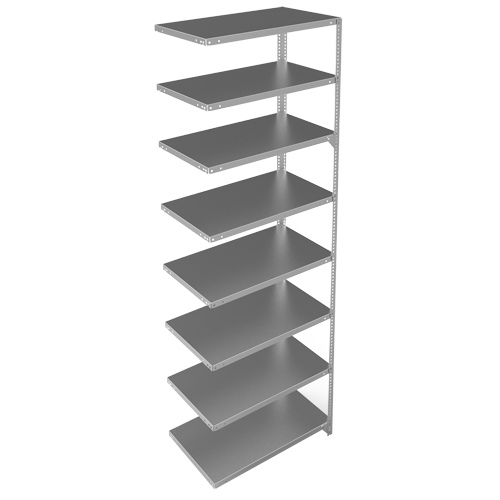 &eacute;l&eacute;ment de rayonnage, Acier galvanis&eacute;, Montant &agrave; fente, Capacit&eacute; 400 lb, 36" la x 96" h x 18" p Waymarc Industries Inc