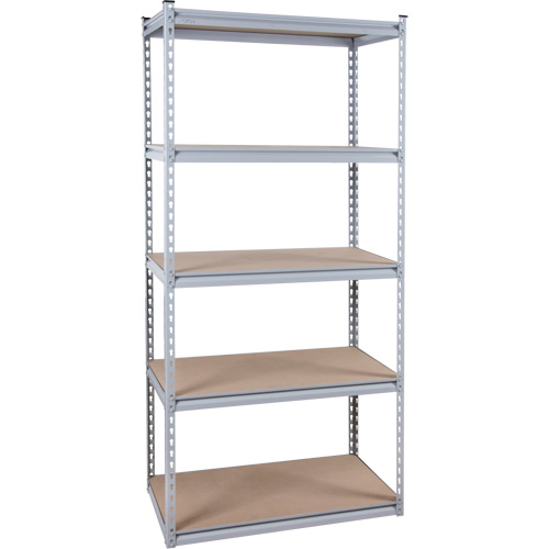 Heavy-Duty Shelving, Steel, Boltless, 1200 lbs. Capacity, 36" W x 72" H x 18" D Waymarc Industries Inc