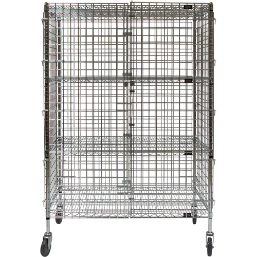 Chariot de s&eacute;curit&eacute;, Chrom&eacute;, 48" x 69" x 24", Capacit&eacute; 500 lb Waymarc Industries Inc