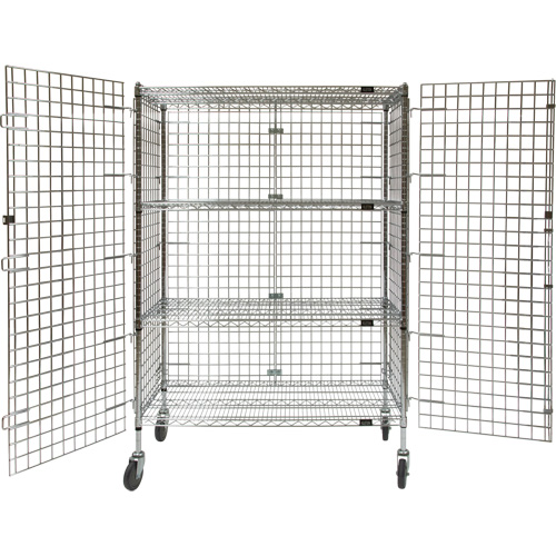 Chariot de s&eacute;curit&eacute;, Chrom&eacute;, 48" x 69" x 24", Capacit&eacute; 500 lb Waymarc Industries Inc