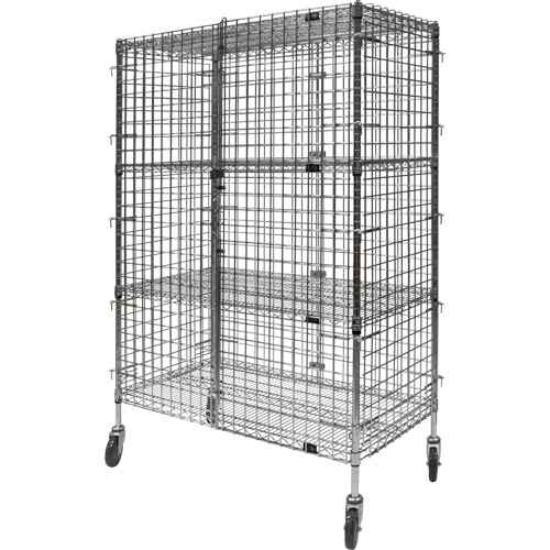 Chariot de s&eacute;curit&eacute;, Chrom&eacute;, 48" x 69" x 24", Capacit&eacute; 500 lb Waymarc Industries Inc