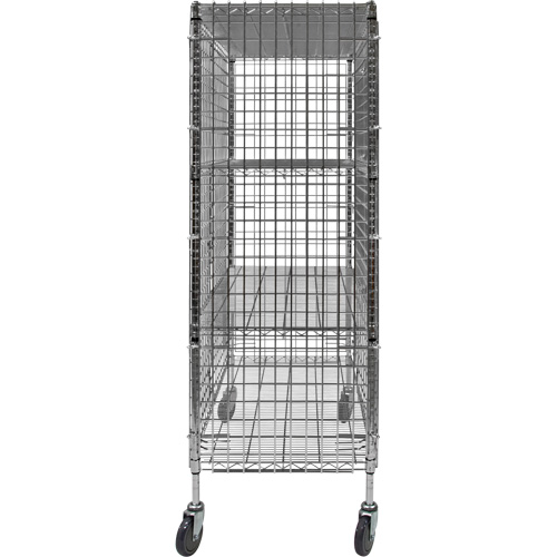 Chariot de s&eacute;curit&eacute;, Chrom&eacute;, 48" x 69" x 24", Capacit&eacute; 500 lb Waymarc Industries Inc
