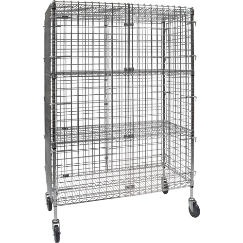 Chariot de s&eacute;curit&eacute;, Chrom&eacute;, 48" x 69" x 24", Capacit&eacute; 500 lb Waymarc Industries Inc