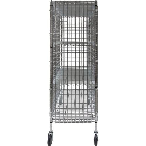 Security Cart, Chrome Plated, 60" x 69" x 24", 500 lbs. Capacity Waymarc Industries Inc