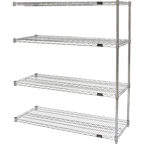 &eacute;tag&egrave;res robustes en treillis chromat&eacute;, Ensemble Ajout, Tiers 4, 30" la x 54" h x 14" p Waymarc Industries Inc