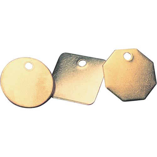 &eacute;tiquettes vierges, Laiton, 1,25" dia. Waymarc Industries Inc