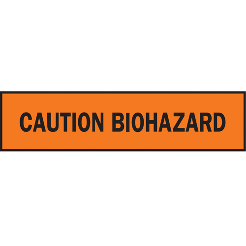 Barricade Tape, English, 3" W x 1000' L, 3.5 mils, Black on Orange Waymarc Industries Inc