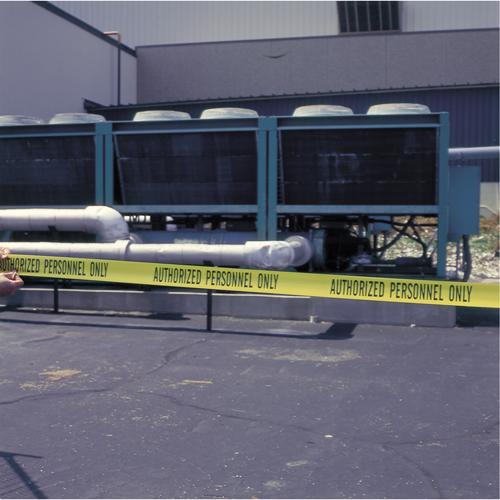 Rubans pour barricades, Anglais, 3" la x 1000' lo, 2 mils, Noir sur jaune Waymarc Industries Inc