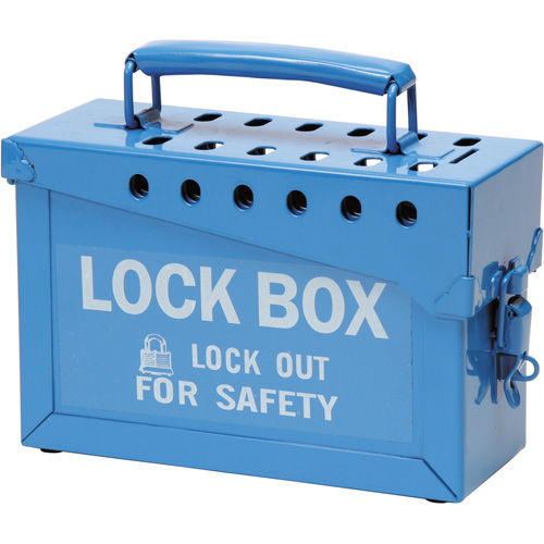 Portable Metal Lock Box, Blue Waymarc Industries Inc