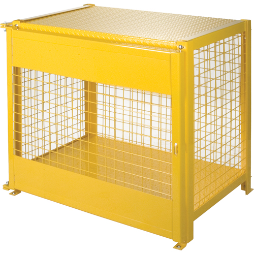 Armoires pour cylindres &agrave; gaz, nbre de bouteilles: 6, 44" , 30" , 37" , Jaune Waymarc Industries Inc