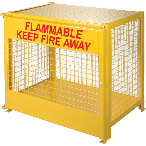 Armoires pour cylindres &agrave; gaz, nbre de bouteilles: 6, 44" , 30" , 37" , Jaune Waymarc Industries Inc