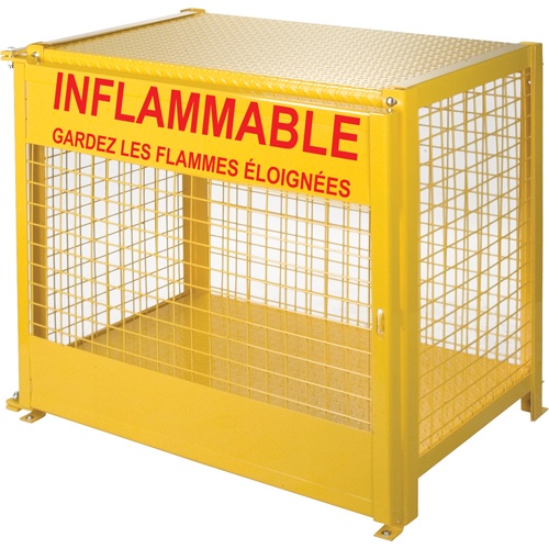 Armoires pour cylindres &agrave; gaz, nbre de bouteilles: 6, 44" , 30" , 37" , Jaune Waymarc Industries Inc