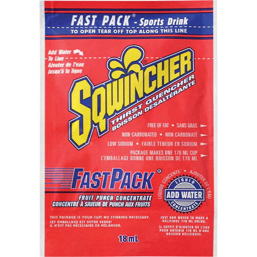 Sqwincher&reg; Rehydration Drink Fast Pack&reg;, Single Serve, Fruit Punch Waymarc Industries Inc