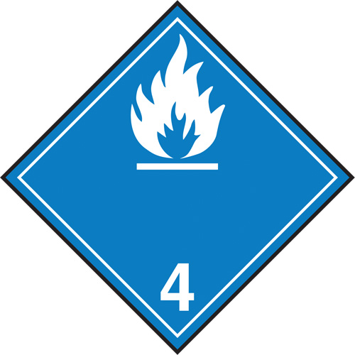 TDG Shipping Labels, Class 4.3, Water Reactive Substances, Paper Waymarc Industries Inc