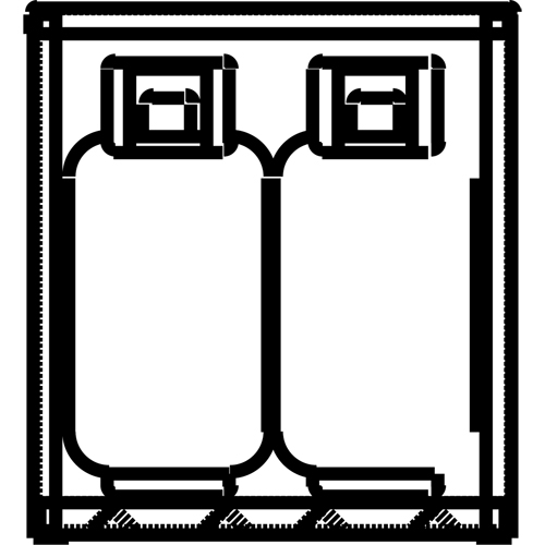Armoires en aluminium pour bouteilles GPL, nbre de bouteilles: 4, 30" , 32" , 33-1/2" , Argent Waymarc Industries Inc