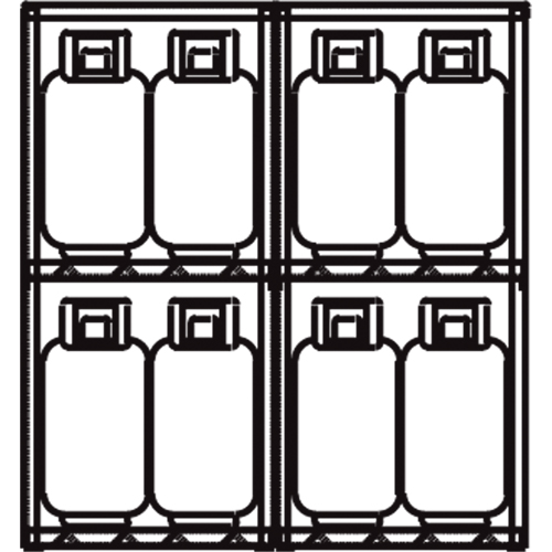 Armoires en aluminium pour bouteilles GPL, nbre de bouteilles: 16, 60" , 32" , 65" , Argent Waymarc Industries Inc