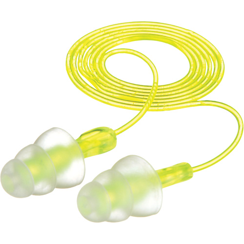 E-A-R Tri-Flange Reusable Earplugs, Corded, Bulk - Polybag, 26 dB NRR, One-Size Waymarc Industries Inc