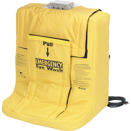 Douche oculaire On-Site avec enveloppe chauffante, Aliment&eacute; par gravit&eacute;, Capacit&eacute; 7 gal., Conformit&eacute; ANSI Z358.1 Waymarc Industries Inc
