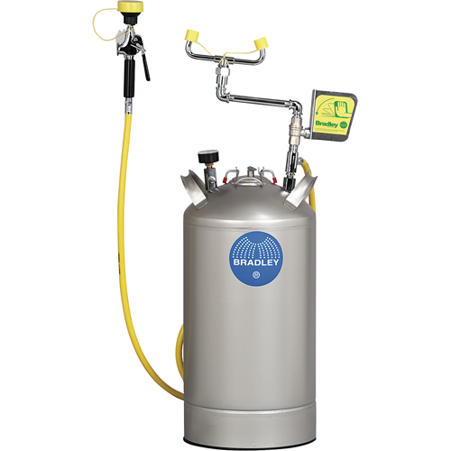 Douche oculaire portative, Pressuris&eacute;, Capacit&eacute; 15 gal., Conformit&eacute; ANSI Z358.1 Waymarc Industries Inc