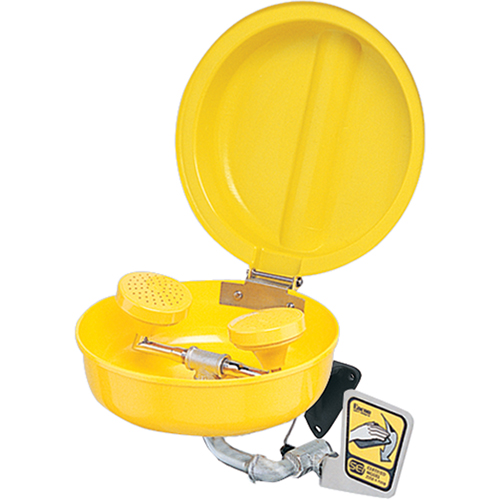 Eye/Face Wash With Cover, Pedestal Installation, Plastic Bowl Waymarc Industries Inc
