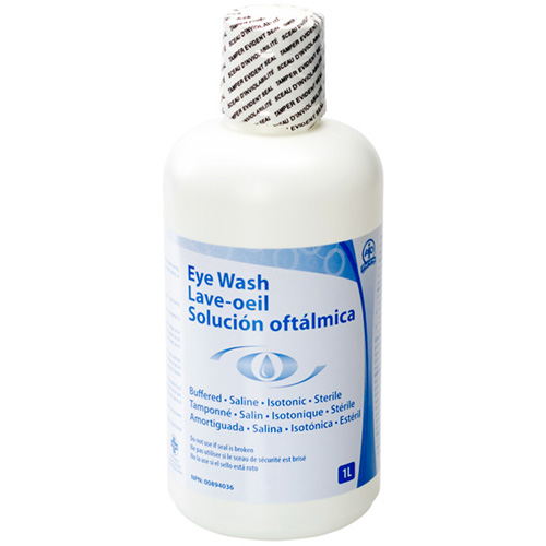Accessoires pour poste de douche oculaire - Solution ophtalmique, 32 oz Waymarc Industries Inc