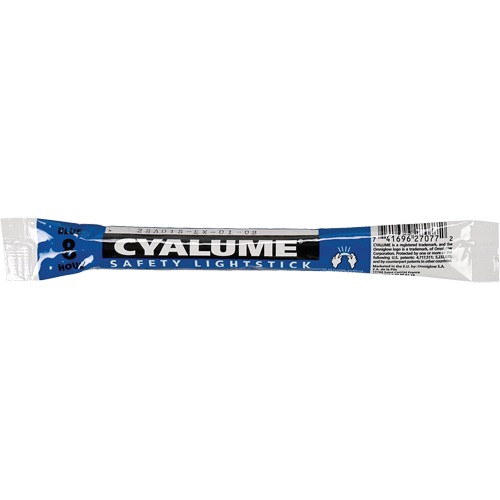 B&acirc;tons de s&eacute;curit&eacute; luminescents Cyalume 6", Bleu, Dur&eacute;e 8 h Waymarc Industries Inc