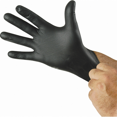 Gants N-Dex NightHawk, Petit, Nitrile, 4 mils, Sans poudre, Noir Waymarc Industries Inc