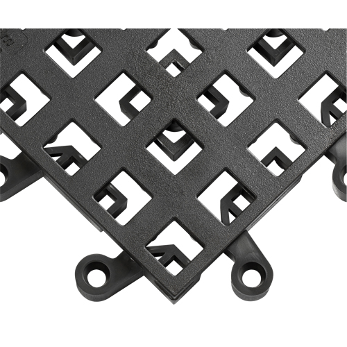 Carrelage no 560 ErgoDeck , PVC, 1-1/2' la c, 1-1/2' lo, 7/8" &eacute;paisseur, Noir Waymarc Industries Inc