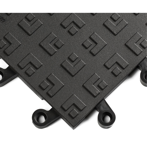 Syst&egrave;mes de carrelage ergonomiques ErgoDeck No 562, PVC, 1-1/2' la c, 1-1/2' lo, 7/8" &eacute;paisseur, Noir Waymarc Industries Inc