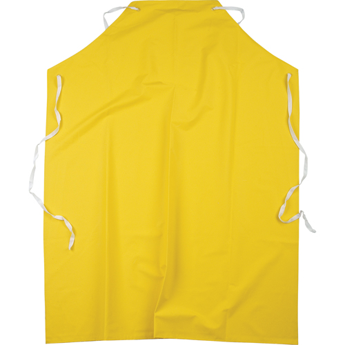 Flame Resistant Aprons, Polyester/PVC, 48" L x 36" W, Yellow Waymarc Industries Inc