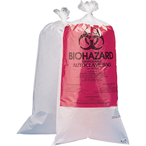 Hazardous Waste Disposal Bags, Bio-Hazard, 24" L x 12" W, 1.5 mils, 3.7 L (1 Gal.) Capacity Waymarc Industries Inc
