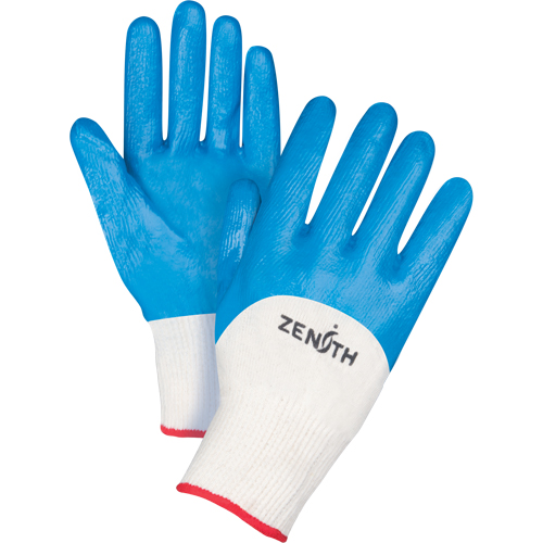 Seamless-Knit Medium-Weight Coated Gloves, 7/Small, Nitrile Coating, 13 Gauge, Cotton Shell Waymarc Industries Inc