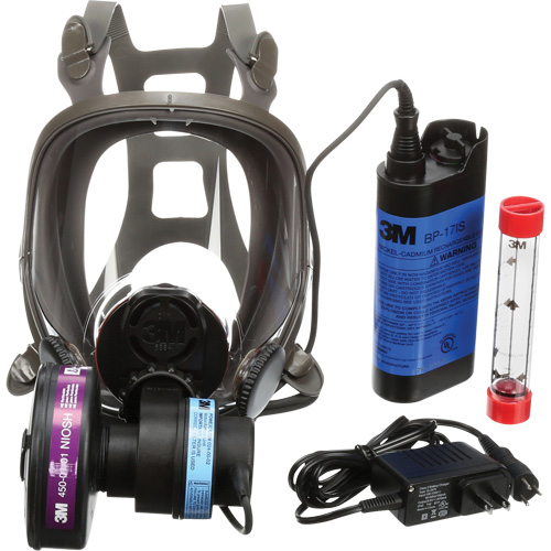 Powerflow Face-Mounted Powered Air Purifying Respirators (PAPR), Facepiece Respirator, NiCd Battery Waymarc Industries Inc