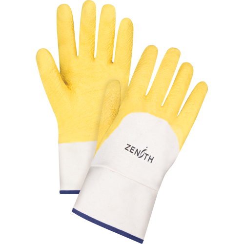 Gants enduits au fini rugueux, 10/T-Grand, R&ecirc;vetement Latex de caoutchouc, Enveloppe en Coton Waymarc Industries Inc