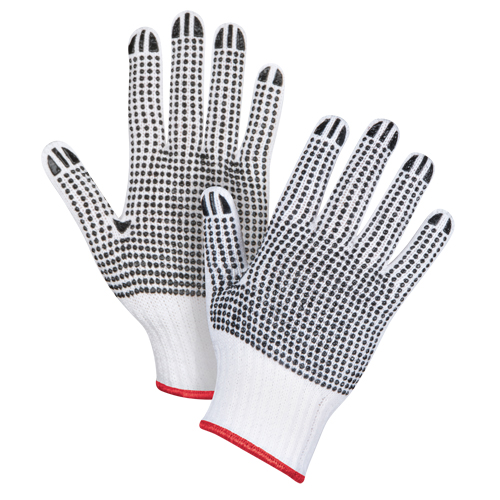 Gants tricot&eacute;s deux c&ocirc;t&eacute;s &agrave; pois, Poly/coton, Deux c&ocirc;t&eacute;s, Calibre 7, Petit Waymarc Industries Inc