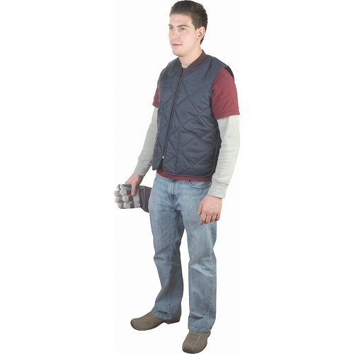 Vestes sans manches, manteaux et manteaux longs isol&eacute;s &agrave; usage l&eacute;ger pour glaci&egrave;res, Hommes, Petit, Bleu marin Waymarc Industries Inc