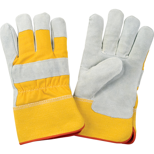Gants d'ajusteur doubl&eacute;s pour l'hiver de premi&egrave;re qualit&eacute;, Grand, Paume en Cuir de vache refendu, Doublure en Molleton de mousse Waymarc Industries Inc