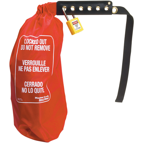 Sac de cadenassage &eacute;lectrique pour prise surdimensionn&eacute;e & contr&ocirc;le de palan, Type Prise Waymarc Industries Inc
