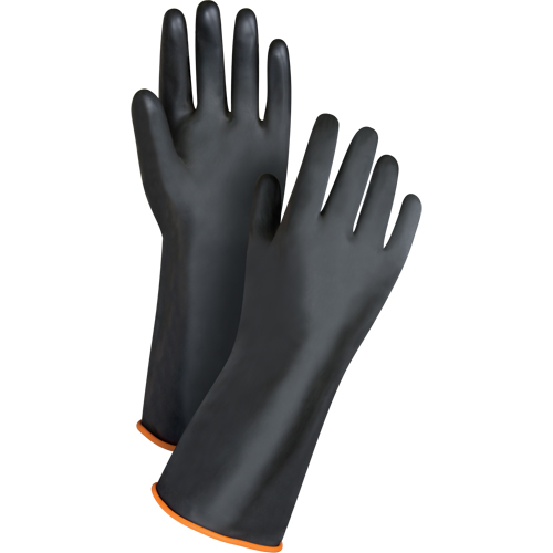 Gants de poids lourd pour la manipulation de produits chimiques, Taille Grand/9, 14" lo, Latex de caoutchouc, 30 mils Waymarc Industries Inc