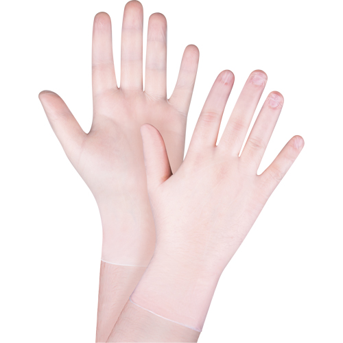 Disposable Gloves, Medium, Vinyl, 4.5-mil, Powder-Free, Clear, Class 2 Waymarc Industries Inc