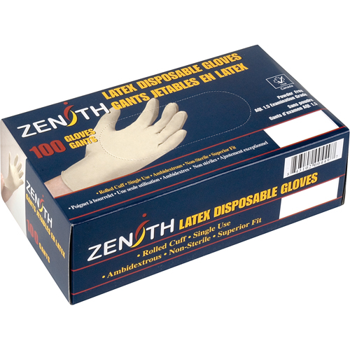 Gants d'examen de premi&egrave;re qualit&eacute; pour peau sensible, Petit, Latex, 4 mils, Sans poudre, Naturel Waymarc Industries Inc