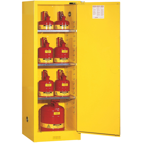 Armoire de s&eacute;curit&eacute; pour produits inflammables EX Slimline Sure-Grip , 22 gal., 1 Porte(s), 23,25" La x 65" h x 18" p Waymarc Industries Inc