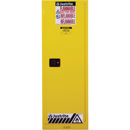 Armoire de s&eacute;curit&eacute; pour produits inflammables EX Slimline Sure-Grip , 22 gal., 1 Porte(s), 23,25" La x 65" h x 18" p Waymarc Industries Inc