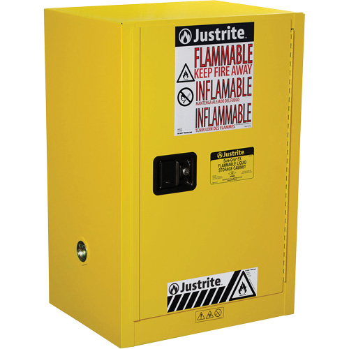 Armoire de s&eacute;curit&eacute; compacte pour produits inflammables EX Sure-Grip, 12 gal., 1 Porte(s), 23,25" La x 35" h x 18" p Waymarc Industries Inc