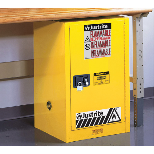 Armoire de s&eacute;curit&eacute; compacte pour produits inflammables EX Sure-Grip, 12 gal., 1 Porte(s), 23,25" La x 35" h x 18" p Waymarc Industries Inc