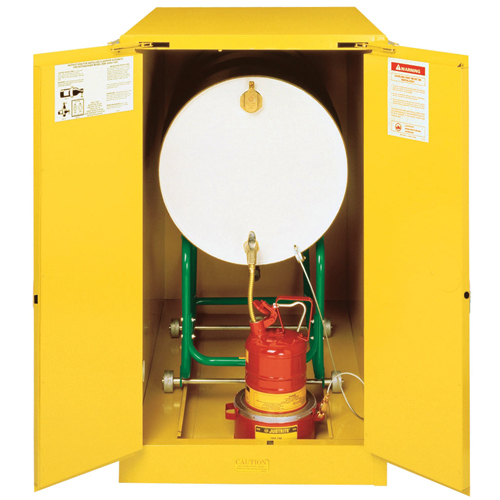 Sure-Grip&reg; EX Horizontal Drum Storage Cabinets, 55 US gal. Cap., Yellow Waymarc Industries Inc