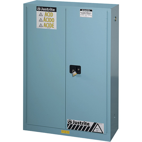 ChemCor&reg; Lined Acid/Corrosive Storage Cabinets, 45 gal., 43" x 65" x 18" Waymarc Industries Inc