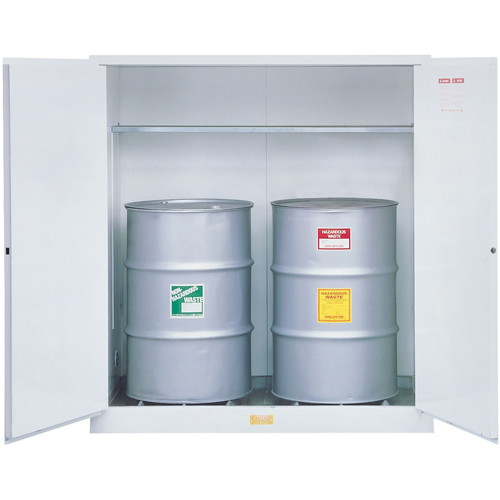 Hazardous Waste Safety Cabinets, 55 US gal. Cap., White Waymarc Industries Inc