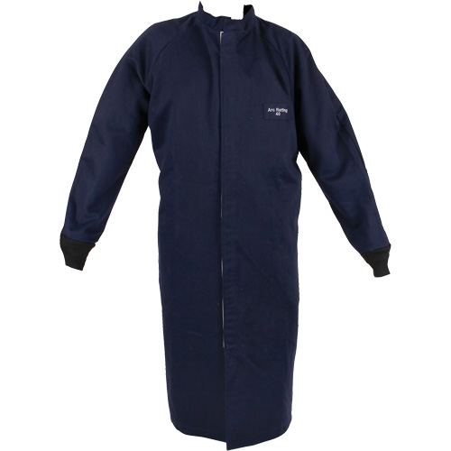 Manteau long contre les coups darc, Petit, Bleu marin, 40 cal/cm² Waymarc Industries Inc