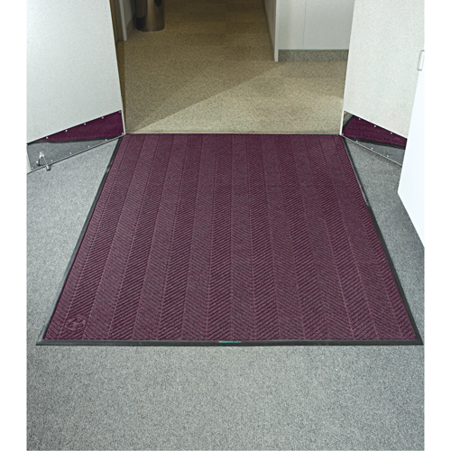Waterhog&reg; Eco Elite Matting, Wiper/Scraper, 6' x 6' x 3/8", Maroon Waymarc Industries Inc